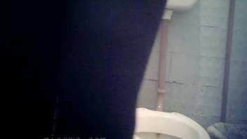 Ladies defecating, secret camera in the restroom 5-2